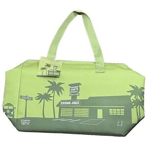 Trader Joe's Green Canvas Tote Bag